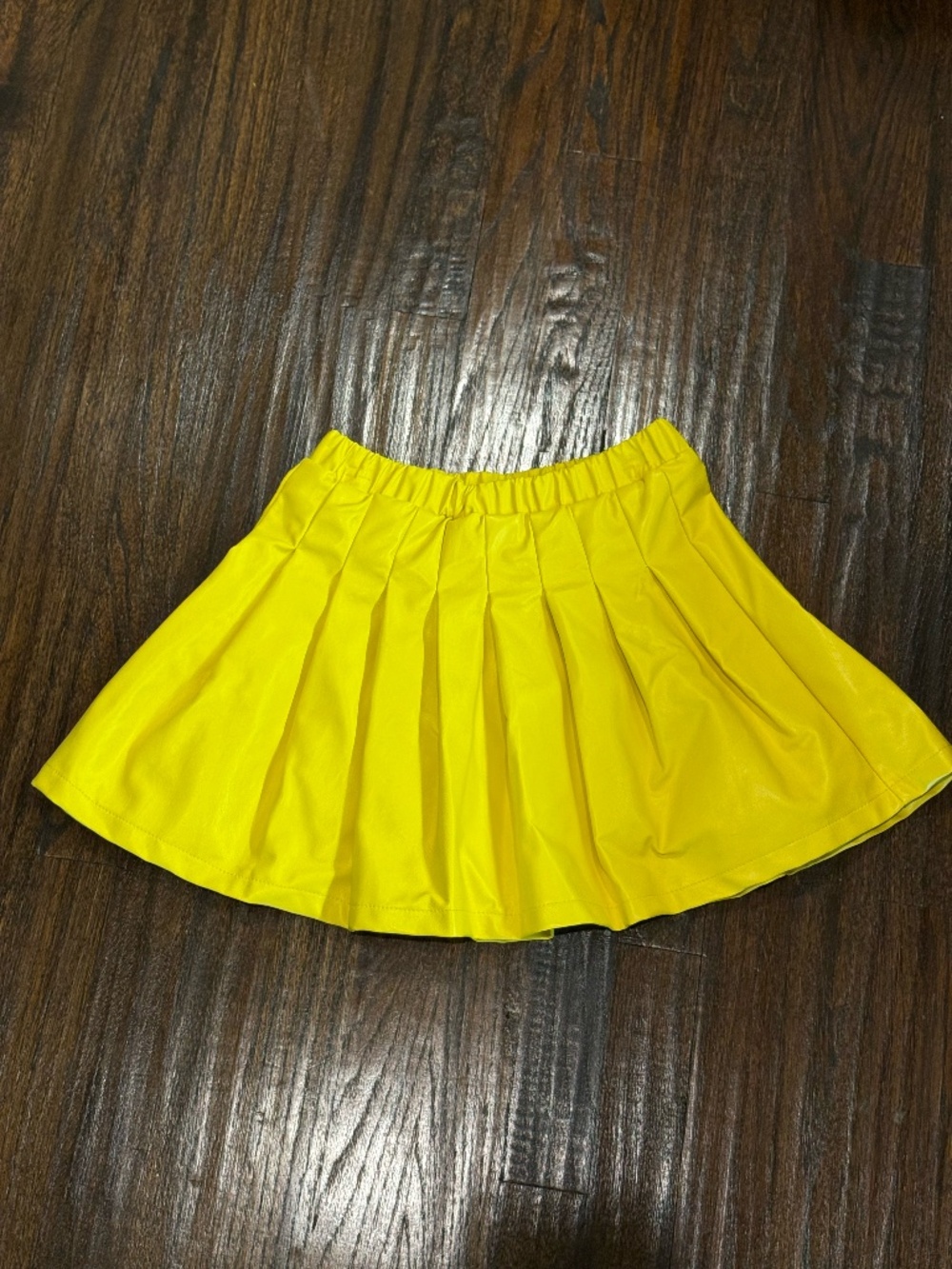 Lola and the Boys Yellow Faux Leather Skirt
